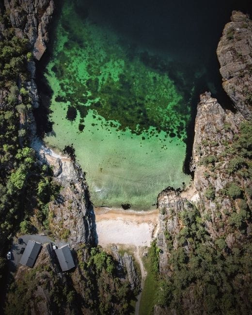 Hydrostranda Beach Hydrostranda - scenic beach near Langesund.